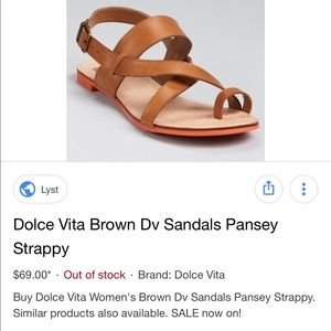 DV Dolce Vita cognac leather sandal (7.5)